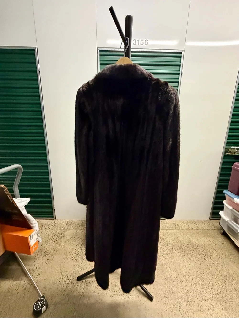 Michael Forrest Black Brown Fur long coat